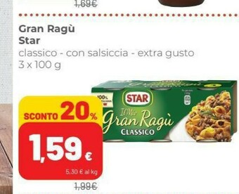 Coop Star Gran Ragù offerta