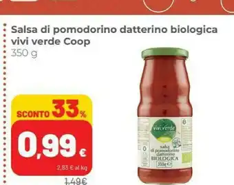 Coop Coop Vivi Verde Salsa Di Pomodorino Datterino Biologica offerta