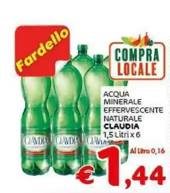 Crai ACQUA MINERALE EFFERVESCENTE NATURALE CLAUDIA 1,5 Litri x 6 offerta