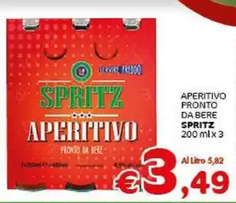 Crai APERITIVO PRONTO DA BERE SPRITZ 200 ml x 3 offerta