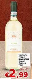 Crai VINO DOC TERRE DI VERONA Soave/ Custoza 75 cl offerta