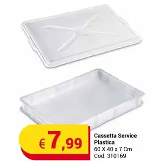 Centro Cash Cassetta Service Plastica 60 x 40 x7 cm` offerta