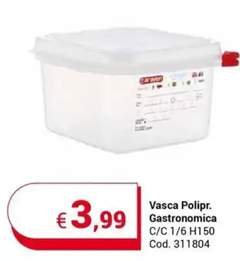 Vasca Polipr. Gastronomica C/C 1/6 H150