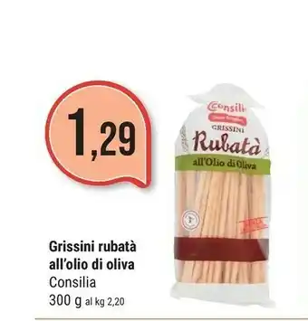 Supermercati Gulliver Consilia Grissini Rubata All'olio Di Oliva offerta