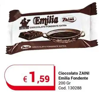 Centro Cash Cioccolato ZAINI Emilia Fondente 200 Gr offerta