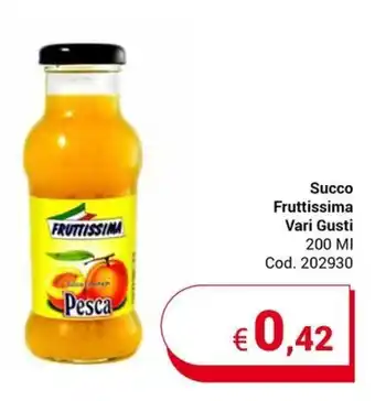 Centro Cash Succo Fruttissima Vari Gusti 200 MI offerta