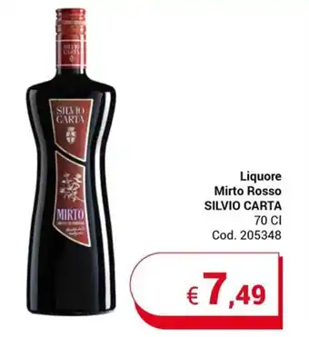 Centro Cash Liquore Mirto Rosso SILVIO CARTA 70 CI offerta