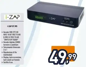 Unieuro I-zap T395 Terrestre HD Nero offerta