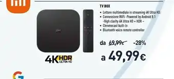 Unieuro Xiaomi Tv Box offerta