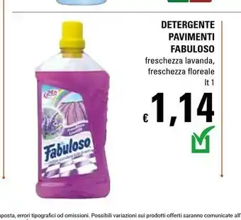 Basko Fabuloso Detergente Pavimenti Freschezza Lavanda offerta