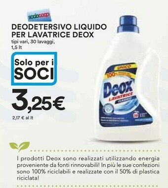 Coop Detersivo lavatrice offerta