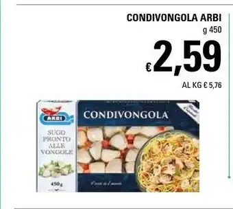 Basko Arbi Condivongola Sugo Pronto Alle Vongole 450 G(ml) offerta