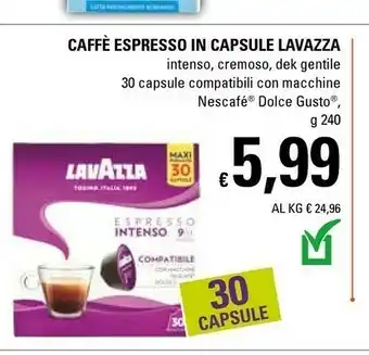 Basko Lavazza Caffe Espresso 30 Capsule offerta