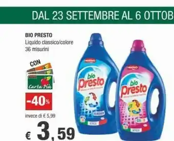 Crai Bio Presto Liquido Classico/ Colore offerta