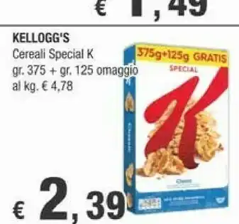 Crai Kelloggs Kellogg's Cereali Special K offerta