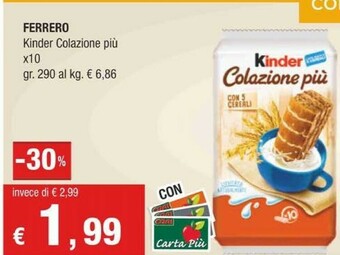 Crai Ferrero Kinder Colazione Più offerta