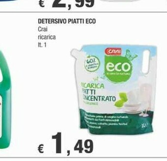 Crai Presto Detersivo lavatrice offerta
