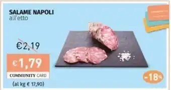 Prezzemolo e Vitale SALAME NAPOLI all'etto offerta