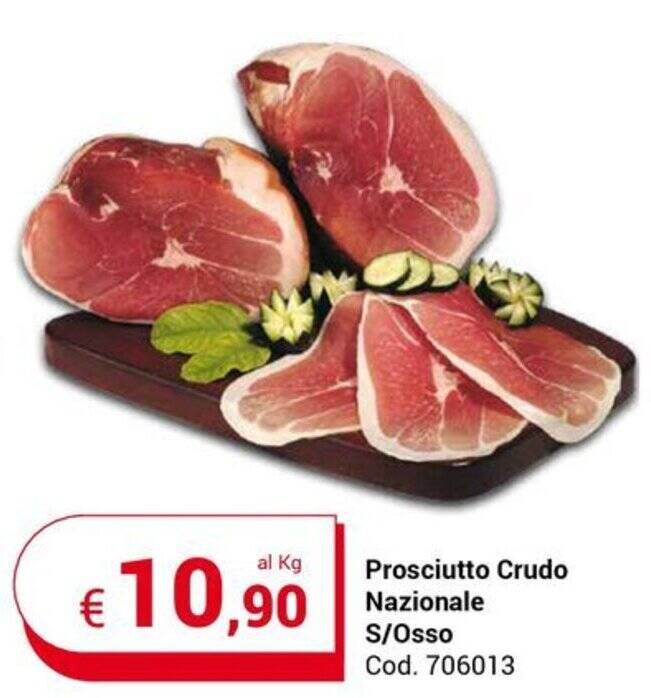 Prosciutto Crudo Nazionale S/Osso offerta di Centro Cash