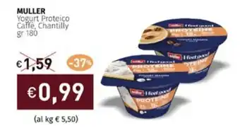 Prezzemolo e Vitale MULLER Yogurt Proteico Caffe, Chantilly gr 180 offerta