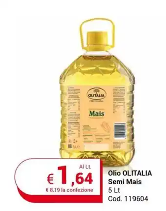 Centro Cash Olio OLITALIA Semi Mais 5 Lt offerta