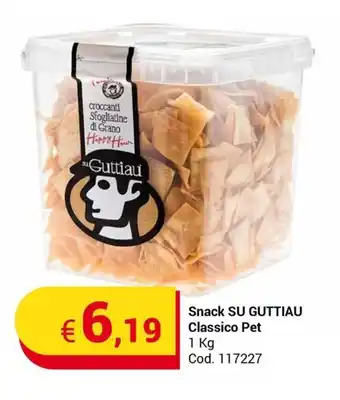Centro Cash Snack SU GUTTIAU Classico Pet 1 Kg offerta