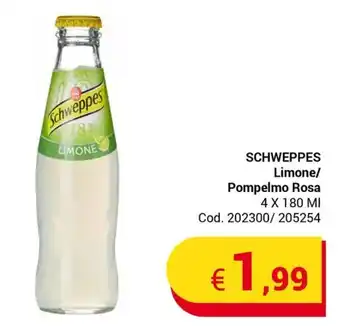 SCHWEPPES Limone/ Pompelmo Rosa 4x180 ml