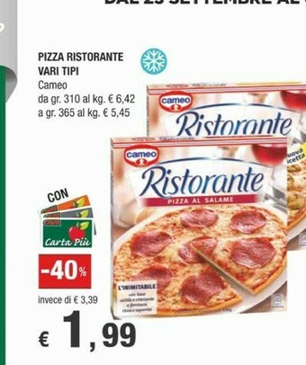 Crai Cameo Pizza Ristorante offerta