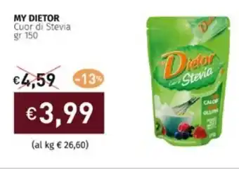 Prezzemolo e Vitale MY DIETOR Cuor di Stevia gr 150 offerta