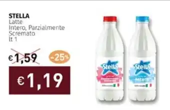 Prezzemolo e Vitale STELLA Latte Intero, Parzialmente Scremato lt 1 offerta