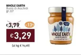 WHOLE EARTH Burro di Arachidi gr 227