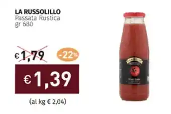 Prezzemolo e Vitale LA RUSSOLILLO Passata Rustica gr 680 offerta