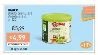Prezzemolo e Vitale BAUER Brodo Granulare Vegetale Bio gr 120 offerta