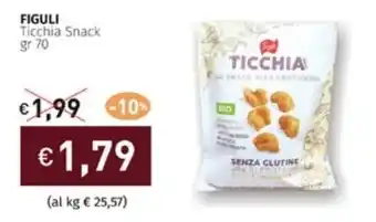 Prezzemolo e Vitale FIGULI Ticchia Snack gr 70 offerta