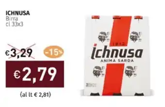 Prezzemolo e Vitale ICHNUSA Birra cl 33x3 offerta