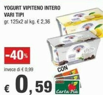 Crai Vipiteno Yogurt offerta