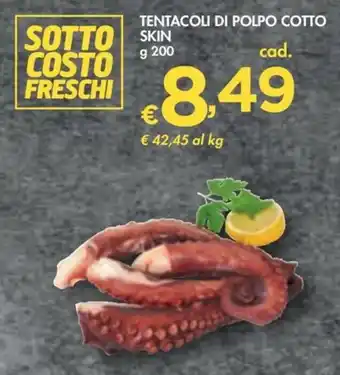 TENTACOLI DI POLPO COTTO SKIN g 200