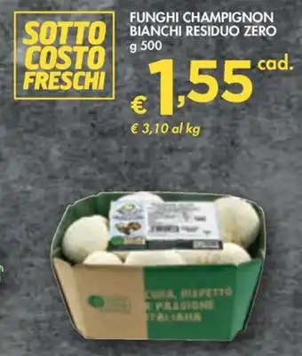 Bennet FUNGHI CHAMPIGNON BIANCHI RESIDUO ZERO g 500 offerta