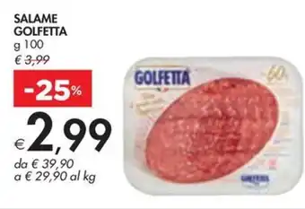 Bennet SALAME GOLFETTA g 100 offerta