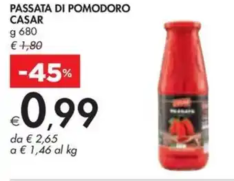 Bennet PASSATA DI POMODORO CASAR g 680 offerta