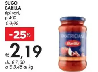 Bennet SUGO BARILLA tipi vari, g 400 offerta