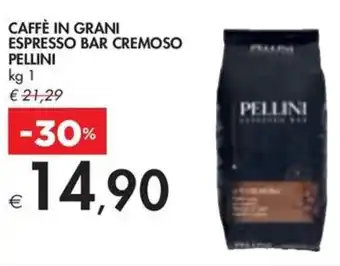 Bennet CAFFÈ IN GRANI ESPRESSO BAR CREMOSO PELLINI kg 1 offerta