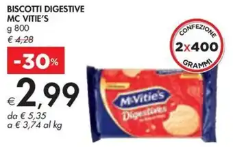 Bennet BISCOTTI DIGESTIVE MC VITIE'S g 800 offerta