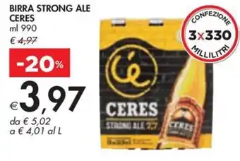 Bennet BIRRA STRONG ALE CERES ml 990 offerta