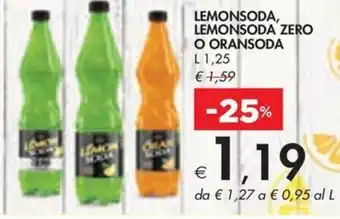 Bennet LEMONSODA, LEMONSODA ZERO O ORANSODA L 1,25 offerta