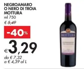 NEGROAMARO O NERO DI TROIA MOTTURA ml 750