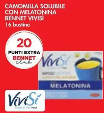 Bennet CAMOMILLA SOLUBILE CON MELATONINA BENNET VIVISI 16 bustine offerta