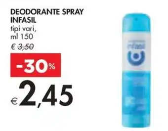 Bennet DEODORANTE SPRAY INFASIL tipi vari, ml 150 offerta