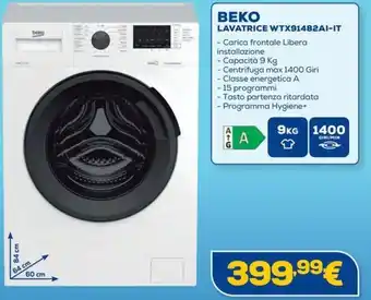 Euronics BEKO LAVATRICE WTX91482AI-IT offerta