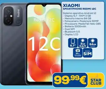 Euronics XIAOMI SMARTPHONE REDMI 12C offerta